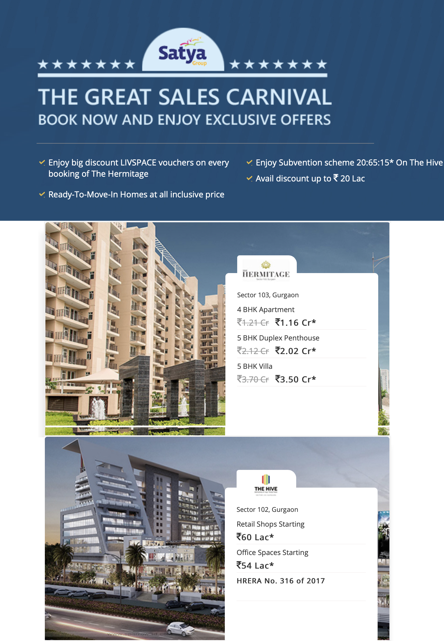 Book now & enjoy exclusive offers at Satya Projects in Gurgaon Update